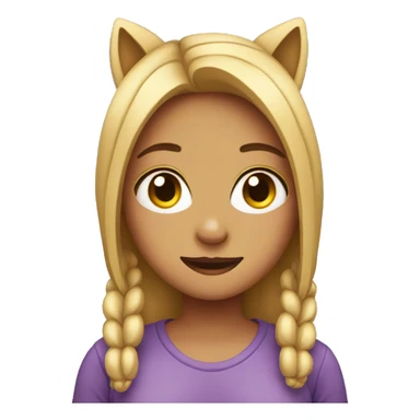 girl with animal ears sticker