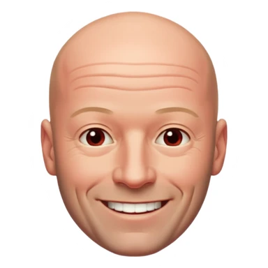 Alan Shearer bald looking older red in the face sticker