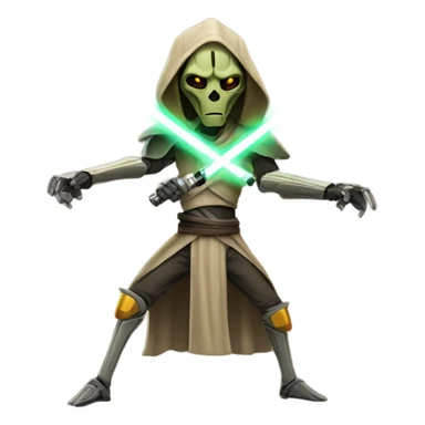 General grevious with four light sabers spinning  sticker