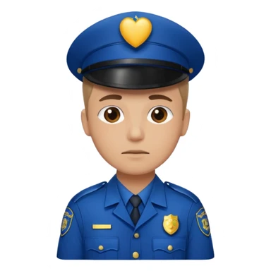 Policia con el corazón roto sticker