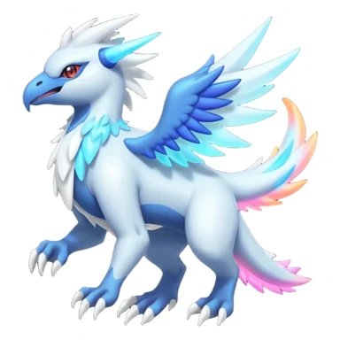 Neon Vibrant Pulsating Trail-glowing Chromatic Trico-Absol-Kyurem-Salamence-Silvally-fusion-hybrid sticker