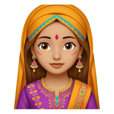 Girl with punjabi suit sticker