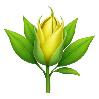 a Flower bud on a new growing plant  sticker