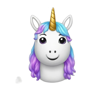licorne caca paillettes sticker