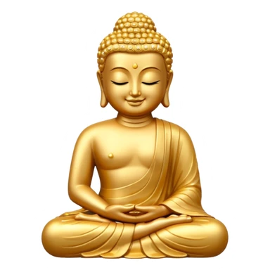 Buddha statue emoji modeled off the meditate emoji but Buddha themed sticker