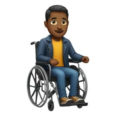 Guy in a wheelchair  sticker