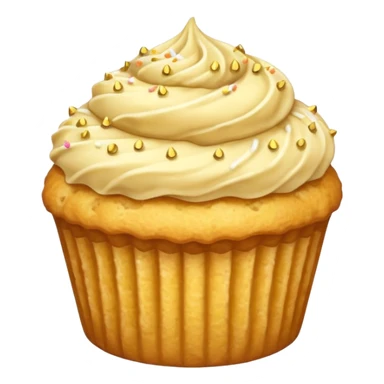 gold vanilla muffin gold sprinkles on top sticker