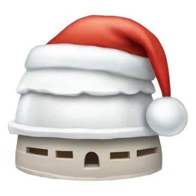 igloo xmas santa hat sticker