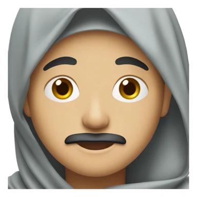 white men with mustache wearing hijab  sticker