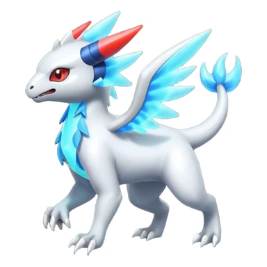 Neon Vibrant Pulsating Trail-glowing Chromatic Trico-Absol-Salamence-Silvally-fusion-hybrid sticker