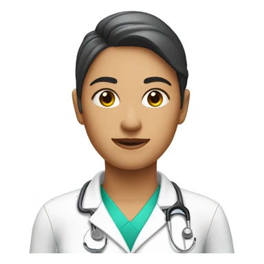 physiotherapist assistant without stethoscope on their neck sticker