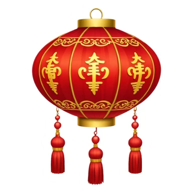 red ornamented chinese lantern sticker
