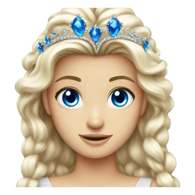 tiara with blue gems sticker
