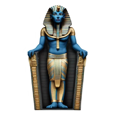 egypt sarcophagus coffie gold blue white black full body  sticker