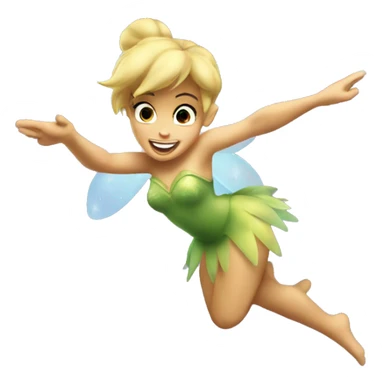 Tinker Bell throwing fairy dust sticker