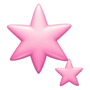 Three small pink , 4-pointed stars grouped together. The stars have a slightly elongated shape, giving them a twinkling effect. They vary in size, with the largest star in the center and two smaller stars on either side.  sticker
