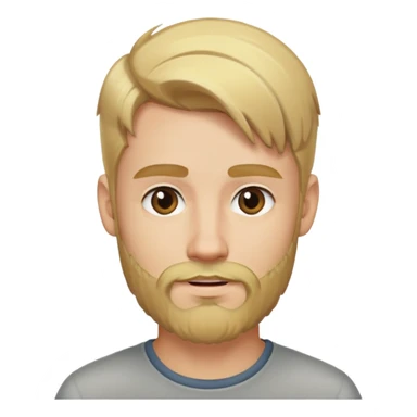 young man with blonde hair and neat medium beard sticker