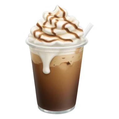 iced coffee with whipped cream  sticker
