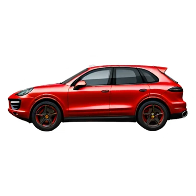 red porsche cayenne with red rims and no licence plate  sticker