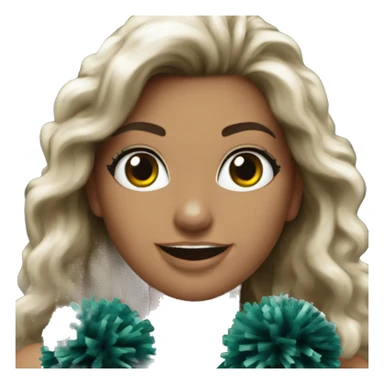 Philadelphia eagles cheerleader with pompoms sticker