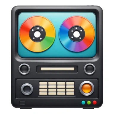 mac os icon physical film 60s recording colors sticker