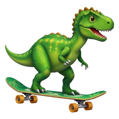 Dinosaur on a skateboard sticker
