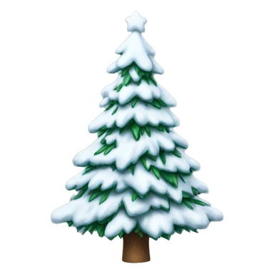 Snow covered Christmas tree  sticker