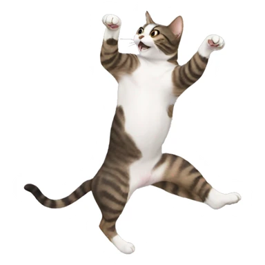 Cat dancing on a dog sticker