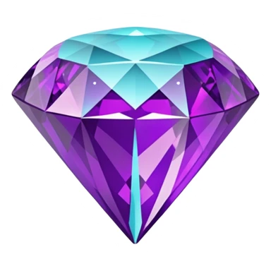 glitter purple cian diamond sticker