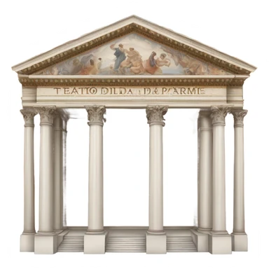 teatro farnese di parma esterno sticker