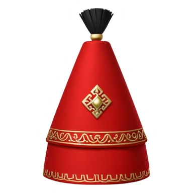 classic red fez hat with black tassel sticker