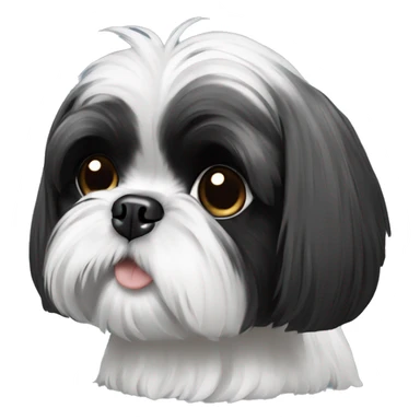 Black and white Shih tzu dog  sticker