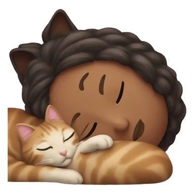 Sleeping with cat sat on head sticker
