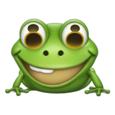 frog laughing really hard sticker