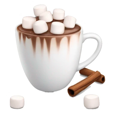 A cup of hot chocolate with marshmallows  sticker