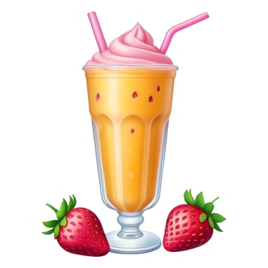 Iced mango strawberry Boba shake sticker