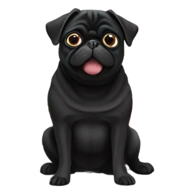 Black pug on the Golden Gate Bridge San Francisco sticker