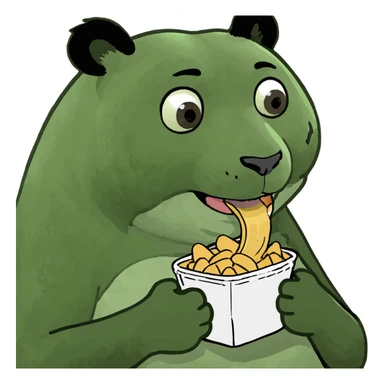 Ice cream ice cream eating panda ￼ sticker