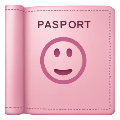 Light pink passport  sticker