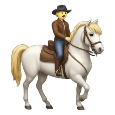 chat sur un cheval sticker