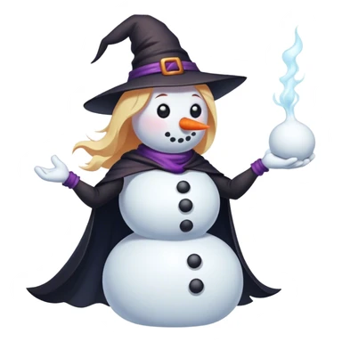 Un sorcière qui empoisonné un bonhomme de neige  sticker