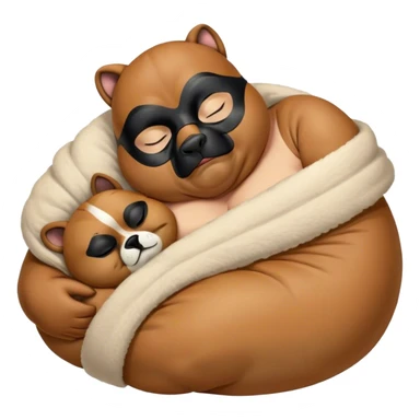 Cinematic Meme-Worthy Chubby Sleeping Boxer Portrait Emoji, Head resting peacefully with a contented smile, showcasing a delightfully chubby build and a luxuriously soft fawn coat with a striking black mask, eyes shut in a serene nap, Simplified yet hilariously adorable features, highly detailed, glowing with a soft, drowsy light, high shine, relaxed and utterly lovable, stylized with an air of playful laziness, bright and heartwarming, soft glowing outline, capturing the essence of a comically sleepy Boxer, so meme-worthy it feels like it could instantly become the next viral sensation of adorable slumber! sticker