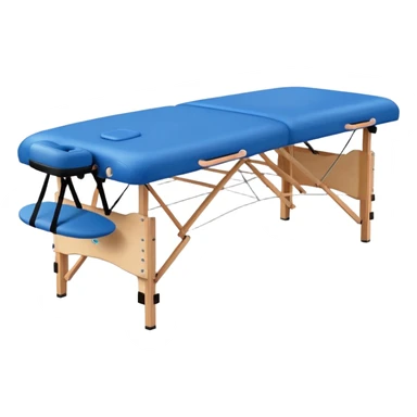 massage table blue sticker