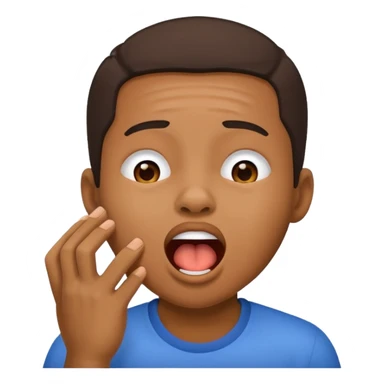 Make a African American yawning sticker