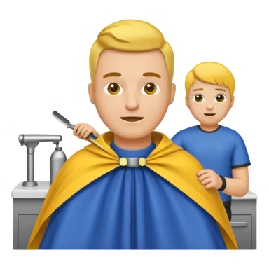  😆 😂 emoji getting a haircut sticker