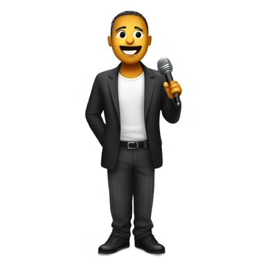 standup comedian with mic sticker