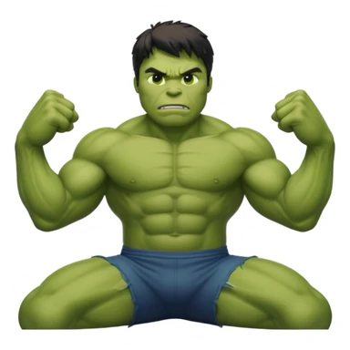 Incredible hulk taking a nap sticker