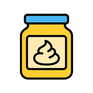 mayonnaise, simple and iconic icon style sticker