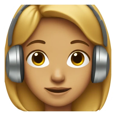 a girl wearing headphones sticker