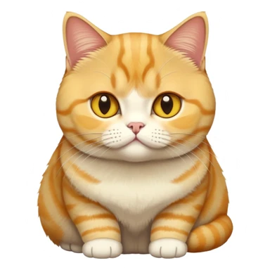 British shorthair cat with yellowish ginger fur sticker